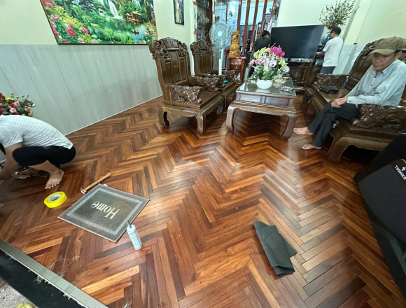  Dự án thi công sàn gỗ Căm Xe đường Làng Tăng Phú Thủ Đức