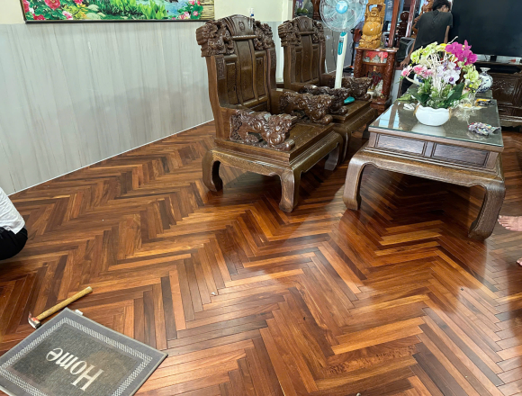 Dự án thi công sàn gỗ Căm Xe đường Làng Tăng Phú Thủ Đức