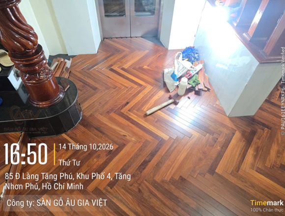  Dự án thi công sàn gỗ Căm Xe đường Làng Tăng Phú Thủ Đức