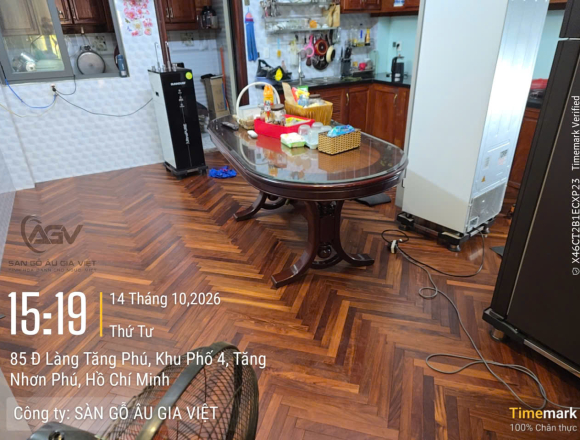  Dự án thi công sàn gỗ Căm Xe đường Làng Tăng Phú Thủ Đức
